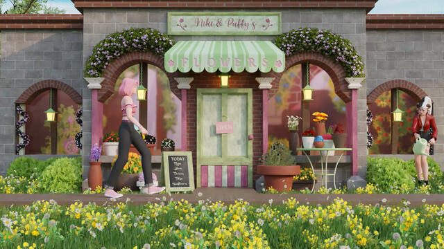 Walk to the Flower Shop