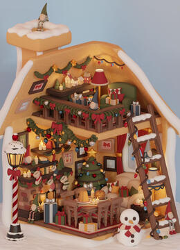 A Christmas diorama built one day at a time waiting for the 25th of December