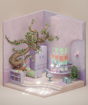 Flora's Room in the Alfea College from Winx Club